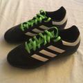 Adidas Shoes | Adidas Kids Black Green Laced Cleats Size Us 2 | Color: Green | Size: Us 2 Uk 1.5 Fr 33.5