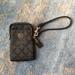 Coach Bags | Black Coach Monogram 4c, Id/Credit Card Wristlet | Color: Black | Size: Os