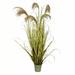 Rosecliff Heights 55" Artificial Potted Green Grass & Natural Reeds. Silk/Plastic/Metal | 55 H x 30 W x 30 D in | Wayfair