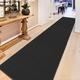 Black 31 x 0.2 in Living Room Area Rug - Black 31 x 0.2 in Area Rug - Ottomanson Machine Washable Non-Slip Solid Area Rug For Living Room, Hallway Runner, Entryway Rug | Wayfair