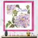 East Urban Home 'Hand-Painted Purple Dahlia' - Picture Frame Painting on Canvas Canvas, Cotton in Indigo | 16 H x 16 W x 1 D in | Wayfair