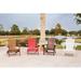 August Grove® Alilyana Solid Wood Folding Adirondack Chair Wood in Brown/Red | 36 H x 30 W x 35 D in | Wayfair 3D1990882B9540849D25AC65AC4BD94F
