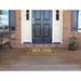 Red Barrel Studio® Hanningt Vinyl Non-Slip Outdoor Door Mat Coir in White | Rectangle 1' 8" x 3' | Wayfair NEDH1195 34487109