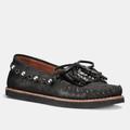 Coach Shoes | $195 Coach Roccasin Flat Loafer Shoes Black 5.5 | Color: Black | Size: 5.5