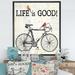 East Urban Home 'Bicycle w/ Cardinals C' - Picture Frame Graphic Art on Canvas Metal in Black | 40 H x 30 W x 1.5 D in | Wayfair