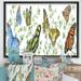 East Urban Home Summertime Butterflies E - Picture Frame Graphic Art Print on Canvas Canvas, Cotton in Gray/White | 36 H x 46 W x 1.5 D in | Wayfair