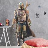 Room Mates The Mandalorian Peel & Stick Giant Wall Decal Vinyl in Black/Gray | 43.9 H x 23.1 W in | Wayfair RMK4457GM