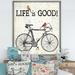 East Urban Home 'Bicycle w/ Cardinals C' - Picture Frame Graphic Art on Canvas Metal in Black | 40 H x 30 W x 1.5 D in | Wayfair
