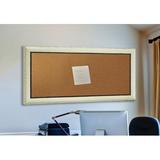 Lark Manor™ Linlin Wall Mounted Bulletin Board Wood/Cork in White/Brown | 54 H x 1.5 D in | Wayfair C73/30.5-48.5