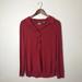 Anthropologie Tops | Anthropologie | Postage Stamp Button Up Collar Top | Color: Red | Size: L