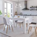 vidaXL Dining Table White 120x60x76 cm Engineered Wood