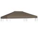 vidaXL Toile supérieure de gazebo 310 g/m² 3x3 m Taupe