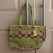 Coach Bags | Coach Classic C Print Small/Medium Shoulder Bag | Color: Green/Tan | Size: Os