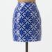 Anthropologie Skirts | Cluny Reactive Shimmer Delft Tile Sequin Skirt | Color: Blue/White | Size: 8
