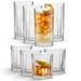 JoyJolt Alina 8 Piece Ribbed Glass Drinkware Set Glass | 6 H x 2.5 W in | Wayfair JC102103