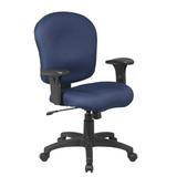 Symple Stuff Barron Task Chair Upholstered/Metal in Blue | 35.75 H x 27.5 W x 23.5 D in | Wayfair 08CDE4D4560D43F6840A18B6F822A971