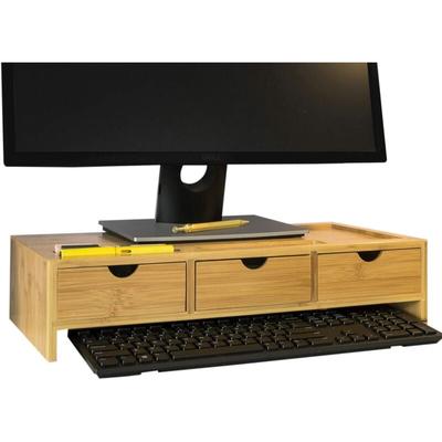 Sobuy - BBF03-N Monitorerhöhung Monitorständer Bildschirmständer Schreibtischaufsatz mit Fächern Image