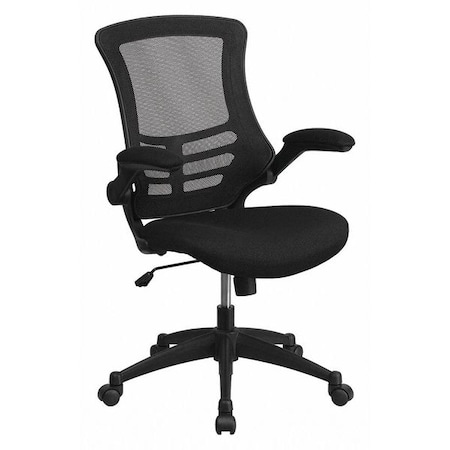 FLASH FURNITURE BL-X-5M-BK-GG Mesh Task Chair, 20 3/4-, Padded Flip-up, Back,