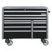 WESTWARD 49NR91 54"W Rolling Cabinet 11 Drawers, Black, 24"D x 46-3/16"H