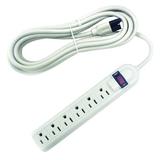 POWER FIRST 52NY42 Surge Protector Outlet Strip,White