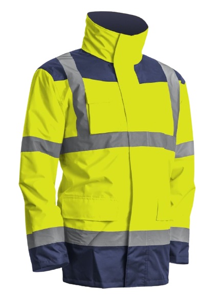 Veste KANATA PU HI-VIZ 3M jaune fluo/marine TXL COVERGUARD 7KANYXL