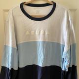 American Eagle Outfitters Shirts | American Eagle Tri-Tone Colorblock Sweatshirt | Color: Blue/White | Size: Xxl