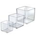 Azar Displays 4", 5", 6" Deluxe Clear Acrylic Square Cube Bin Set for Counter | 6 H x 6 W x 6 D in | Wayfair 556377-SET