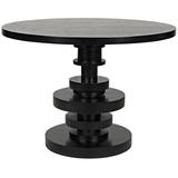 Noir Corum Dining Table Wood in Black/Brown/Gray | 30.5 H x 42 W x 42 D in | Wayfair GTAB544HB