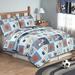 Zoomie Kids Veltri Blue/White Reversible Quilt Set | Queen Quilt + 2 Shams | Wayfair CA50A94E1225409989D888CAD031F009