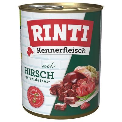 24x800g Hirsch Kennerfleisch RINTI Sparpaket Hundefutter