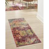 31 x 0.5 in Area Rug - Dakota Fields Corlenzo Abstract Orange/Pink/Blue/Yellow Area Rug Polypropylene | 31 W x 0.5 D in | Wayfair