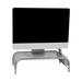 Mind Reader Metal Mesh Monitor Stand Mesh/Metal in Gray | 5.91 H x 19.88 W x 11.81 D in | Wayfair MESHM-SIL