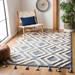 Blue/Navy 84 x 0.98 in Area Rug - Union Rustic Alimatou Geometric Tufted Wool Navy/Ivory Area Rug Wool | 84 W x 0.98 D in | Wayfair