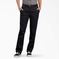 Dickies Women's Flex Slim Fit Pants - Black Size 8 (FP776F)