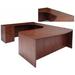 Cherry Laminate U-Shaped Workstation w/Curved Bridge