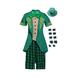 Amosfun St. Patricks Day Little Leprechaun Costume Kids St. Patricks Day Outfit Leprechaun Cosplay Holiday Costume Top Hat Pants Size L (130-140cm) Green