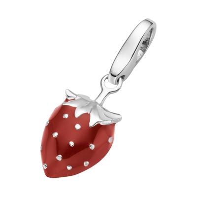 Giorgio Martello Milano - Charm Erdbeere, Silber 925 Charms & Kettenanhänger 1 ct Rot Damen