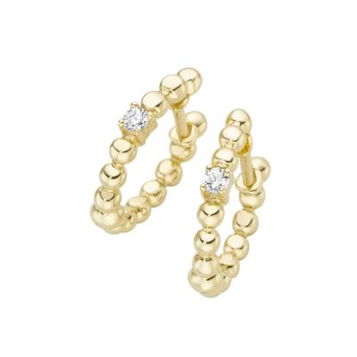 Luigi Merano - Klappcreolen aus Kugeln mit Brillanten, Gold 585 Creolen 1 ct Gold Damen (898.99 € / 1 ct)