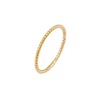 Elli PREMIUM - Basic Twisted Gedreht Minimal Look 375 Gelbgold Ringe 1 ct Damen (119.99 € / 1 ct)