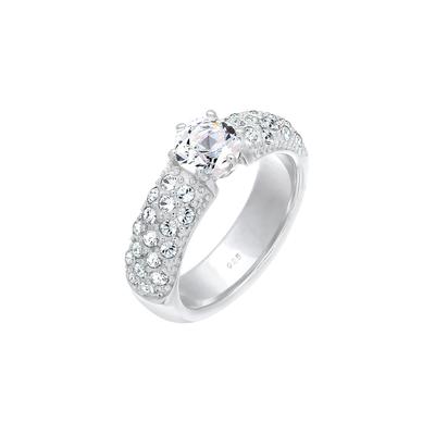 Elli PREMIUM Verlobungsring Kristalle 925 Silber 56 Damen