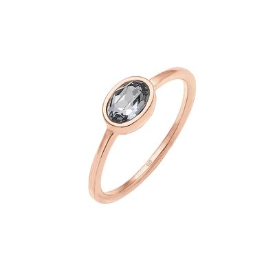 Elli - Bandring Geo Form Kristall 925 Silber Ringe Damen