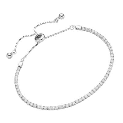 Smart Jewel - Armband Tennisarmband, Silber 925 Armbänder & Armreife Weiss Damen