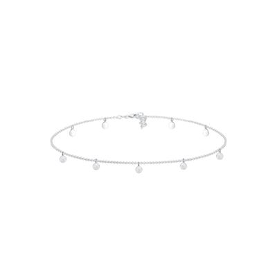 Elli - Choker Kette Geo Kreis Basic Matt Coin 925 Silber Ketten 1 ct Damen