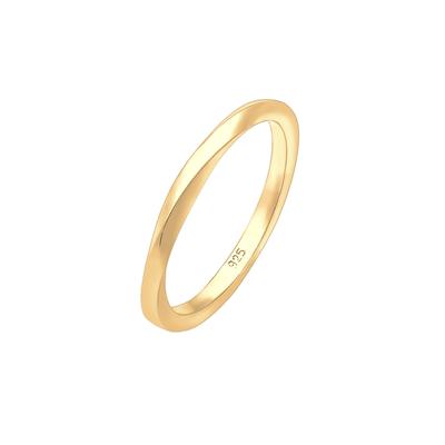 Elli Basic Bandring Gedreht Klassisch Trend 925 Silber 52 Damen