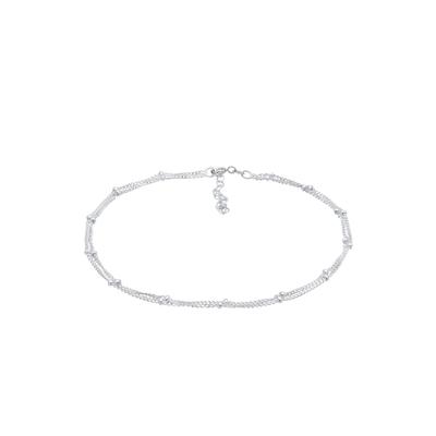 Elli - Basic Kugelkette Sommer Strand Zeitlos 925 Silber Fußketten 1 ct Damen