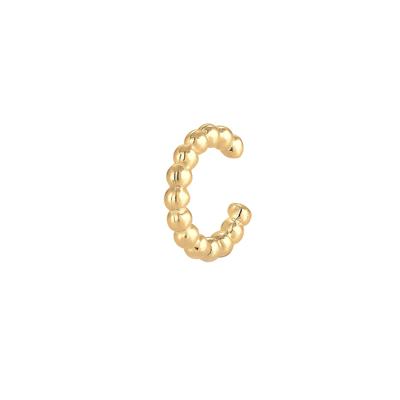Elli Basic Single Earcuff Kugeln Ohrklemme 925 Silber goldfarben Damen