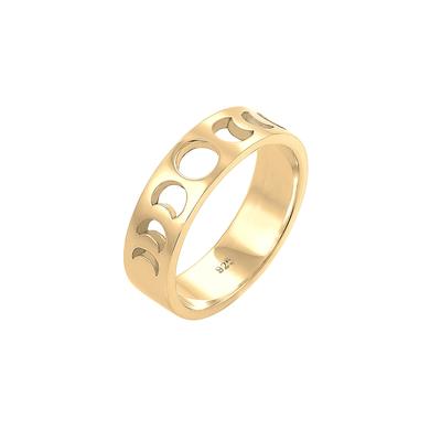 Elli - Elli Ring Mond Halbmond Astro 925 Silber vergoldet Ringe 1 ct Damen (69.99 € / 1 ct)