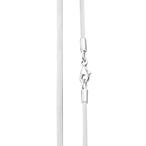 Nenalina – Nenalina Halskette Seidenband Basic-Kette Satin 925er Sterling Silber Ketten Damen