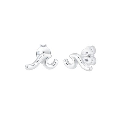 Elli - Wellen Wave Strand Maritim Ohrstecker 925 Silber Ohrringe Damen