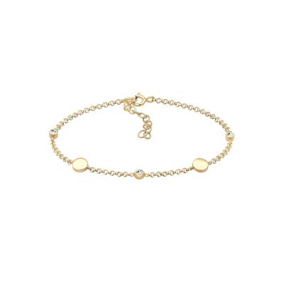 Elli - Kreis Plättchen Kristalle 925 Silber Armbänder & Armreife Damen